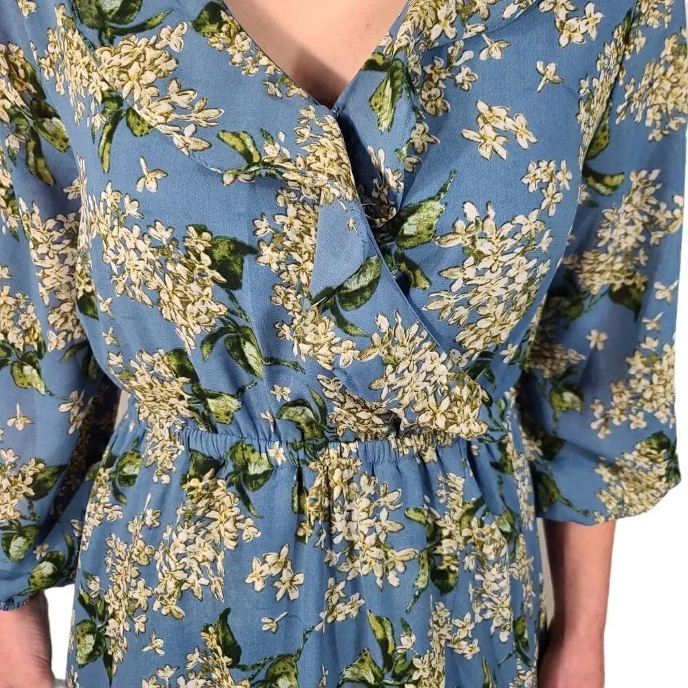 Entro Long Blue Floral Dress - Picture 4 of 10